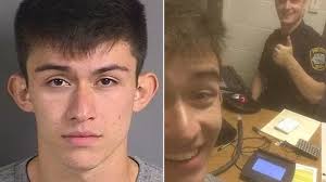 Suspect takes 'stoned selfie' with arresting officer as he's booked for  driving under the influence