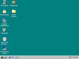 Empty Desktop In Windows 98 Windows 98 Windows Aesthetic Template