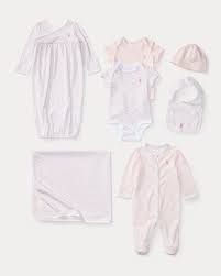Rose Print 7 Piece Gift Set Outfits Gift Sets Baby Girl 0 24 Months Ralph Lauren Set Outfits Baby Girl Cotton Dress Clothes Gift