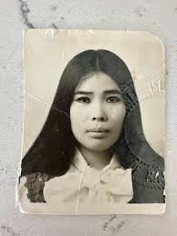 My beautiful mother in her engagement photo in 1954 and her now at the age  of 89.￼