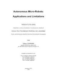 La base ultime l'étude d'un mot dérivé, méthode : Pdf Autonomous Micro Robots Applications And Limitations