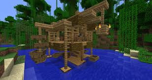 Jungle House And Boat Dock Screenshots Show Your Creation Minecraft Forum Jungle House Boat Dock Minecraft Houses Survival