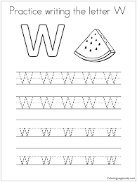 Check spelling or type a new query. Practice Writing The Letter W Coloring Pages Alphabet Coloring Pages Coloring Pages For Kids And Adults