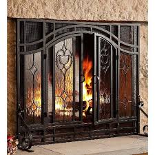 Have different location shop in california, los angeles, hermosa beach, pasadena, san diego and beverly hills. Plow Hearth 2 Door Floral Fireplace Fire Screen With Beveled Glass Panels Black Target
