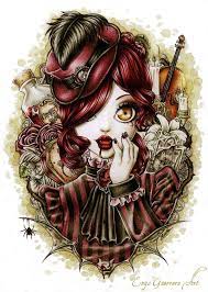 beautiful illustrations by enys guerrero gothic art tattoo coloriages de tutoriels scrapbooking