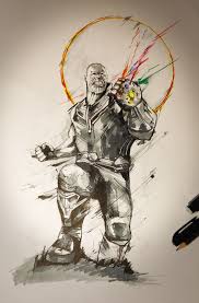 Https Www Youtube Com Watch V Kipiykttuae How To Draw Thanos Drawing Of A Comic Figure Speed Drawing Anamorph Drawings Marvel Drawings Graffiti Characters