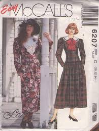 Find great deals on ebay for floral pattern dress. Momspatterns Vintage Sewing Patterns Mccall S 6207 Vintage 90 S Sewing Pattern Charming Designer Lanz Of Salzberg Victorian Tea Garden Party Floral Drop Waist Modest Dress 2 Styles Large Collar Size 10 14
