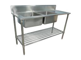 600x1300mm new commercial double bowl