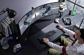 Samsung Odyssey G9 The Ultimate Gaming Experience Play Pubg All Day With Advanced Modes Game Room Design Computer Desk Setup Gaming Room Setup