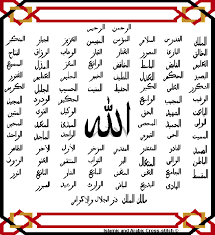 نتیجه تصویری برای اسما الله الحسنی