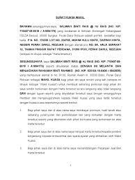 Temukan informasinya dalam ulasan berikut ini. Surat Kuasa Wakil Salmiah And Rahamah