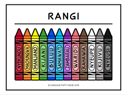 Crayons In Swahili Colors In Swahili By Language Party House Teachers Pay Teachers Swahili Color Crayon