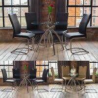 Paired alongside our beautiful faux leather diamond quilted milan chairs. Leonardo Black White Chrome Glass Dining Table Set And 4 Dining Chairs Ebay
