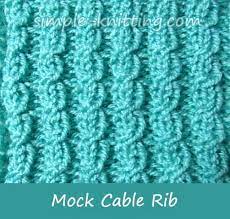This medium weight yarn is easier to handle at first until you become more nimble with your fingers and a master of the various techniques. Mock Cable Stitch Knit A Pretty Cable Stitch Look