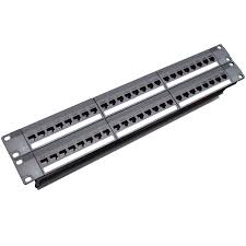 Equip utp cat6 ethernet rj45 patch panel 24 port for keystone jacks black. 19 Zoll 1u Cabinet Rack Pass Through 24 Port Cat6 Patch Panel Rj45 Kabelada E2c4 Ebay