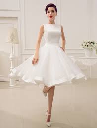 Check spelling or type a new query. Abito Da Sposa 2021 Corto Abito Da Sposa Vintage Anni 50 Abito Da Sposa Senza Maniche Con Chiusura Bateau Milanoo Milanoo Com
