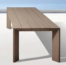 Rh 39 S Arles Rectangular Outdoor Dining Table Introduced In Paris In The 1930s The Parsons Table Has S Durable Outdoor Furniture Dining Table Outdoor Dining