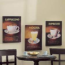 Set Of 3 Coffee Art Coffee Decor Kitchen Coffee Kitchen Coffee Theme Kitchen