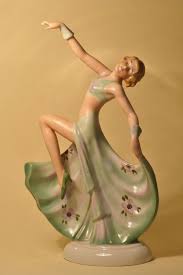 Rare art deco hagenauer prototype african dancer desirable objects gallery.in 1903, koloman moser and josef hoffman established a workshop art deco is a comprehensive style that has been applied to furniture, architecture, art, and sculpture. Rare Fasold Stauch Bock Wallendorf German Art Deco Porcelain Lady Figurine Art Deco Glass Art Deco German Art