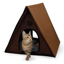 The Waterproof Fabric And Unique Overhang Roof Design Helps Keep Cats Warm And Dry And Offers A Comforting Shelter That Is Large Goruntuler Ile Kedi Evi Kedi Sanat Projeleri