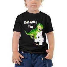 30% off with code mondayonly4u. Dinosaur T Shirt Dinosaur Birthday Shirt Toddler T Shirt Dino Four Boy Shirt Jurassic Kids Gift
