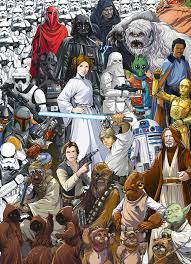 Compiling photo collages is so simple that anyone can do it. Photomural Star Wars Classic Cartoon Collage 4 4111 From Komar Disney