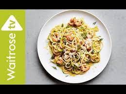 Beautifully Simple Prawn Spaghetti Lunghi With Lime And Chilli Waitrose Prawn Recipes Prawn Spaghetti Healthy Recipes