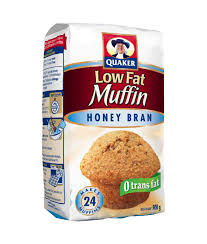 Healthy bakery muffins can hide plenty of refined flour and sugar. Quaker Quaker Honey Bran Low Fat Muffin Mix Tasty Rewards