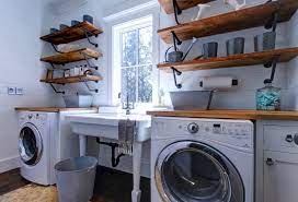 Get great deals on laundry/utility room rustic tables. 16 Laundry Room Shelving Designs Ideas Design Trends Premium Psd Vector Downloads