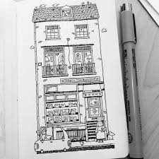 Davegarbot On Instagram The Bookshop Illustration Drawing Penandink Micron Moleskine Moleskineart Sketch D Moleskine Art Sketch Book Art Inspiration