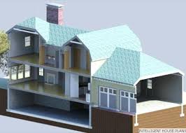 Intelligent Section House Plans 3d House Plans Monster House Plans