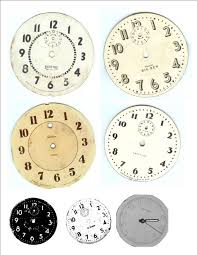 Four Corners Design Time To Celebrate Clock Face Printable Clock Face Vintage Clock