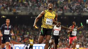 Usain bolt reacts after crossing the line just ahead of justin gatlin in the final of the men's 100m at the world athletics championships. Usain Bolt Wins Third Gold Medal At World Athletics Championships In 4x100m Relay Herald Sun
