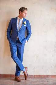 I have photos of me in various suits on facebook. Groom Blue Suit Brown Shoes Wedding Novocom Top