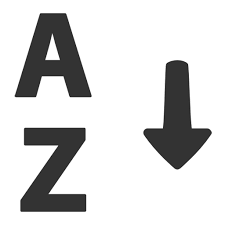 Alphabetize words, text, lists, and similar information. Sort Order Icon 406798 Free Icons Library