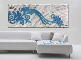 Quadri moderni 160x70cm abstract essence argento rosso arredamento casa ufficio. Quadri Moderni Astratti Azzurri Faber Arte