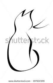 Black Silhouette Of A Sitting Cat Raster Copy By Rozhkovs Via Shutterstock Tatuaggi Gattino Disegni Di Gatti Tatuaggi Di Gatto Every artists begins by learning how to draw simple lines, and then bringing those lines together to form an image or picture. pinterest