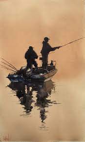 gone fishing boat painting fishing pictures fish painting