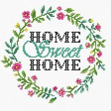 Home Sweet Home Cross Stitch Pattern Pdf Round Border