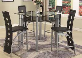Product titlebowery hill 24 round glass top pub table in glossy black and chrome. Black Edge Glass Top Pub Table Big Al S Furniture