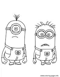 It should be remembered that the evil purple minions were once adorable yellow minions. Stuart And Jerry Is Shocked The Minion Coloring Page Coloring Pages Printable