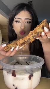 Cookies and Cream Auntie Annes Eating