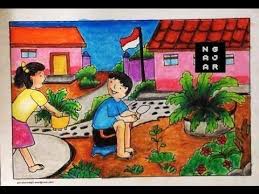 30 Contoh Gambar Berwarna Pemandangan Alam Di 2020 Dengan Gambar Pemandangan Gambar Lukisan