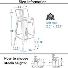 Aklaus Metal Bar Stools With Backs Distressed Counter Stools Set Of 4 Counter Height Bar Stools 30 In In 2020 Metal Bar Stools Counter Height Bar Bar Stools With Backs