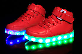Boys Girls Led Light Up Shoes Luminous Sneakers Kids High Top Dance Party Shoes Ebay