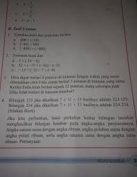 Jawaban Soal Uraian Halaman 35 Matematika Kelas 7 Nomor 3 Plis Jawab Brainly Co Id