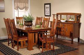 Household counter height pub table bar table coffee desk kitchen dining room usa. Amish Oak And Cherry Dining Room Solid Wood Dining Group Made In Usa Craftsman 1 Hickory