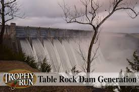 Table Rock Dam Generation Schedule Trophy Run Branson Cabins Lake Taneycomo Fishing Table Rock Lake