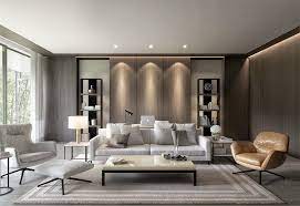 Green living rooms are modern, elegant and stylish. Modern Style Monochromatic Taupe Grey Living Room Decor With Restoration Hardware Styl Luxury Living Room Luxury Living Room Design Interior Design Living Room