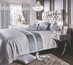 Each of our grey and silver bedroom ideas are stunning in their own right. Silver Grey Shimmer Diamante Sparkle Crushed Velvet Duvet Cover Luxury Modern Bedding Range